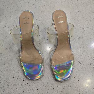 Aldo Cinderella Disney X Aldo Cinderella's Stepsisters Clear Flared High Heels